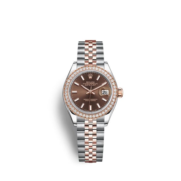 Rolex Lady-Datejust 28, Oystersteel and 18k Everose Gold, Ref# 279381RBR-0017 Rolex Lady-Datejust 28, Oystersteel and 18k Everose Gold, Ref# 279381RBR-0017