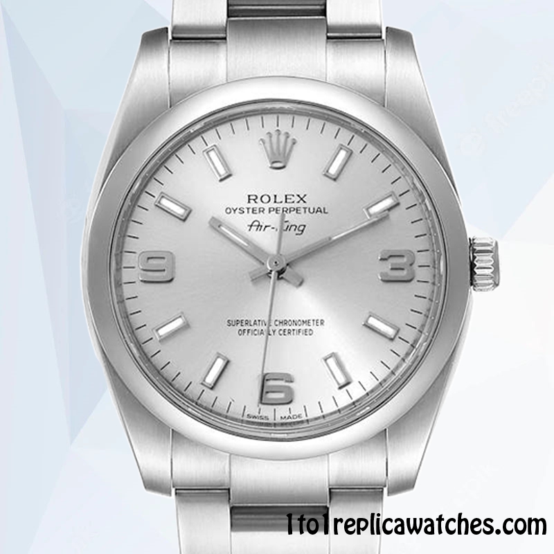 1:1 Replica Rolex Air-king Rolex Calibre 2813 114200SSO Men's Silver-tone Hands and Markers 1:1 Replica Rolex Air-king Rolex Calibre 2813 114200SSO Men's Silver-tone Hands and Markers