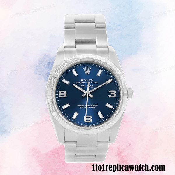 1:1 replica Rolex Air-king 114210BLSO Rolex Calibre 2813 Men's Hands and Markers Silver-tone 1:1 replica Rolex Air-king 114210BLSO Rolex Calibre 2813 Men's Hands and Markers Silver-tone