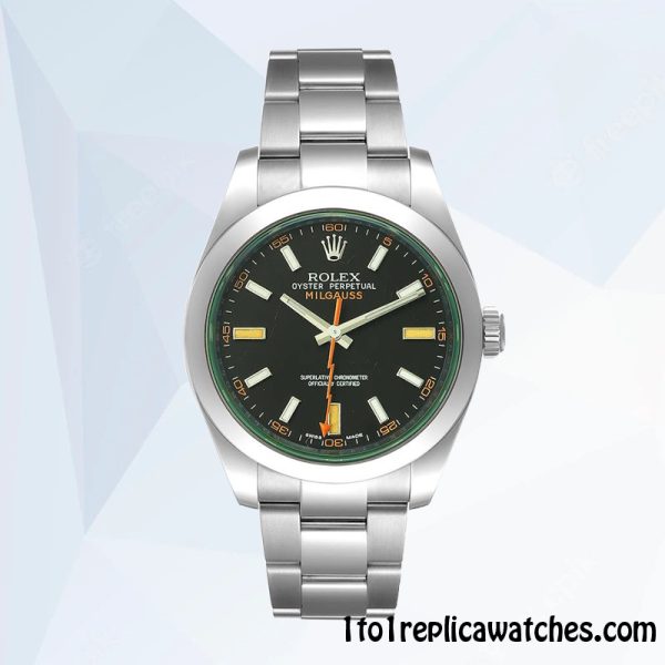 1:1 Replica Rolex Milgauss Men's Rolex Calibre 2813 m116400gv-0001 12mm Hands and Markers 1:1 Replica Rolex Milgauss Men's Rolex Calibre 2813 m116400gv-0001 12mm Hands and Markers