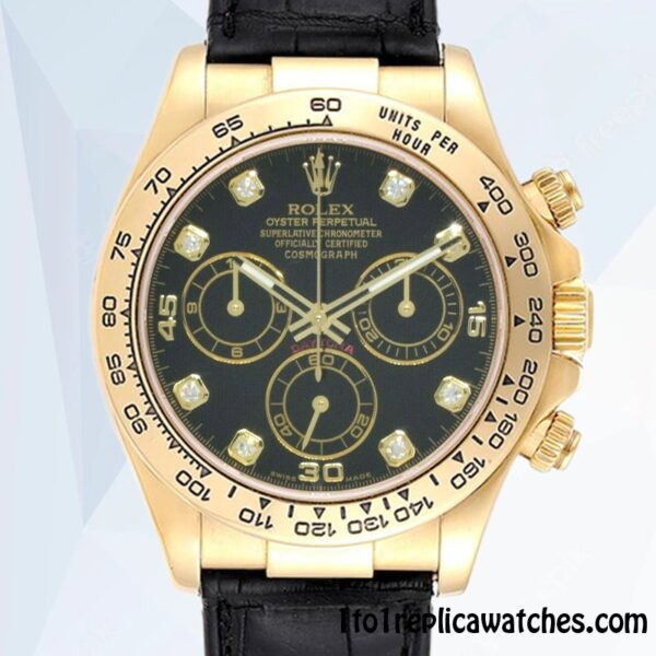 1:1 Replica Rolex Daytona 116518 Rolex Calibre 7750 Men's Black Dial 15mm 1:1 Replica Rolex Daytona 116518 Rolex Calibre 7750 Men's Black Dial 15mm