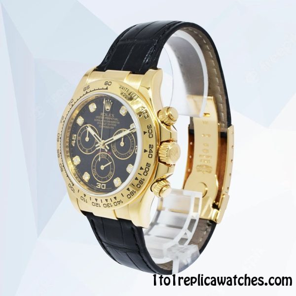 1:1 Replica Rolex Daytona 116518 Rolex Calibre 7750 Men's Black Dial 15mm 1:1 Replica Rolex Daytona 116518 Rolex Calibre 7750 Men's Black Dial 15mm