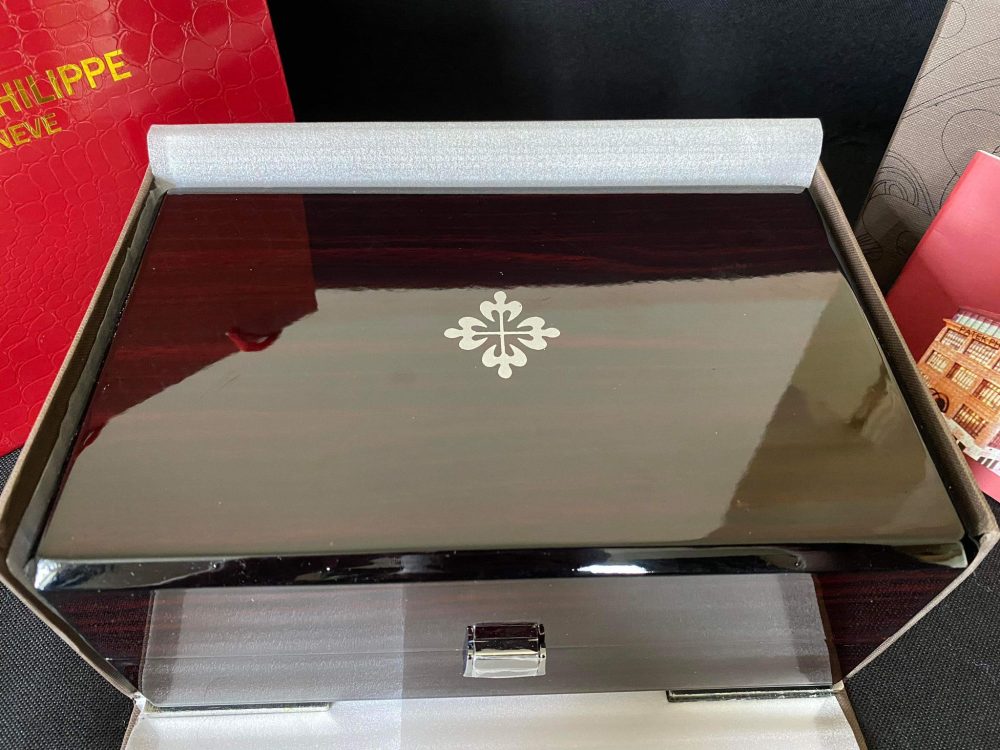 Patek box and papers