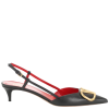 VLOGO leather slingback pumps