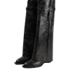 Shark Lock Cowboy leather knee-high boots