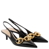 Marina Chain patent leather slingback pumps