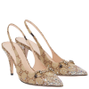 Horsebit GG Canvas crystal-embellished pumps