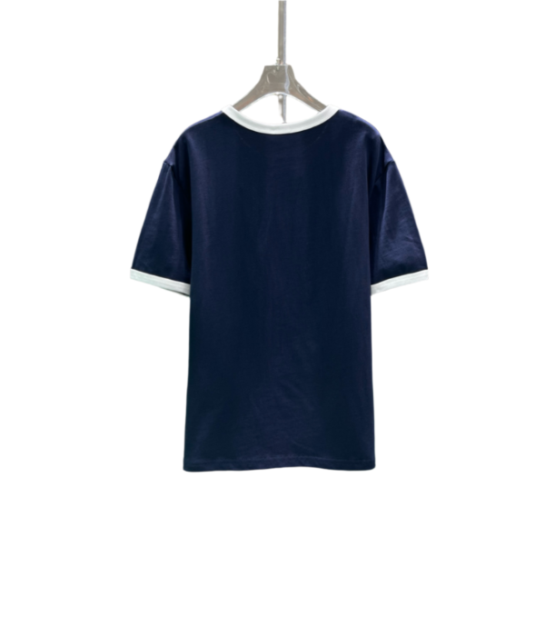 Round Neck Flocked Cotton Tee Round Neck Flocked Cotton Tee