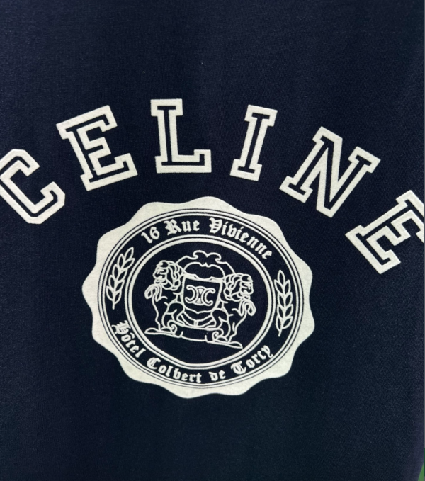 Round Neck Flocked Cotton Tee Round Neck Flocked Cotton Tee