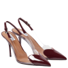 Le Cœur 90 leather and PU slingback pumps