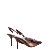 Le Cœur 90 leather and PU slingback pumps