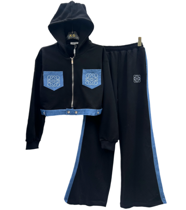 Loewe Denim Patchwork Embroidered Logo Set