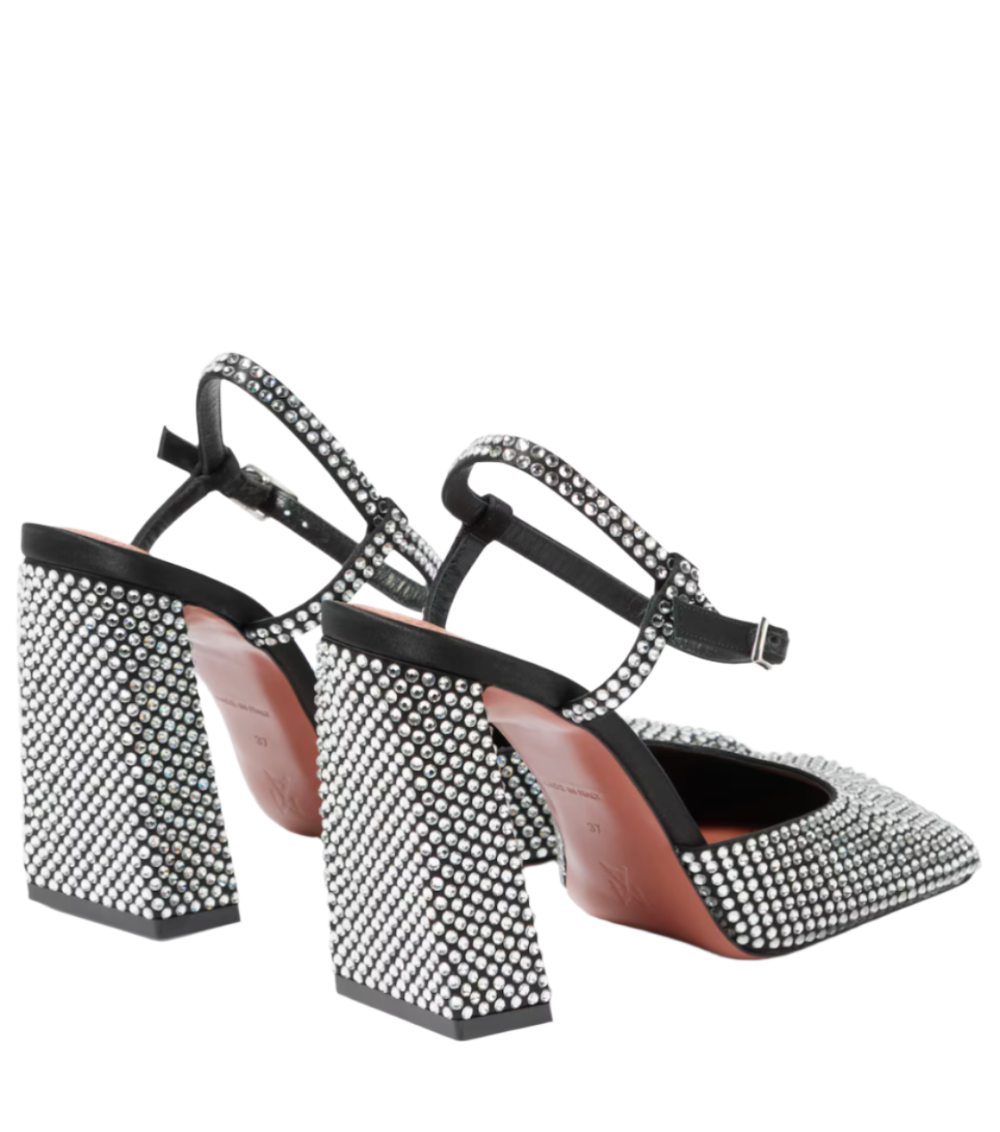 Charlotte 95 embellished satin pumps