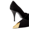 vesper leather-trimmed bouclé pumps