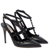 Rockstud leather pumps