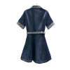 Monogram Denim Dress with Statement Belt