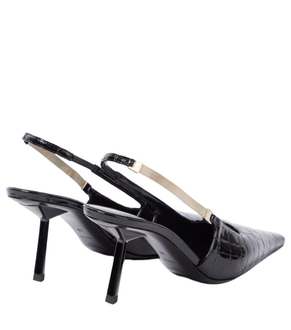Blake croc-effect leather slingback pumps