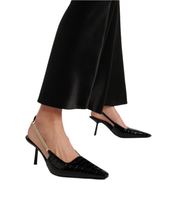 Blake croc-effect leather slingback pumps Blake croc-effect leather slingback pumps