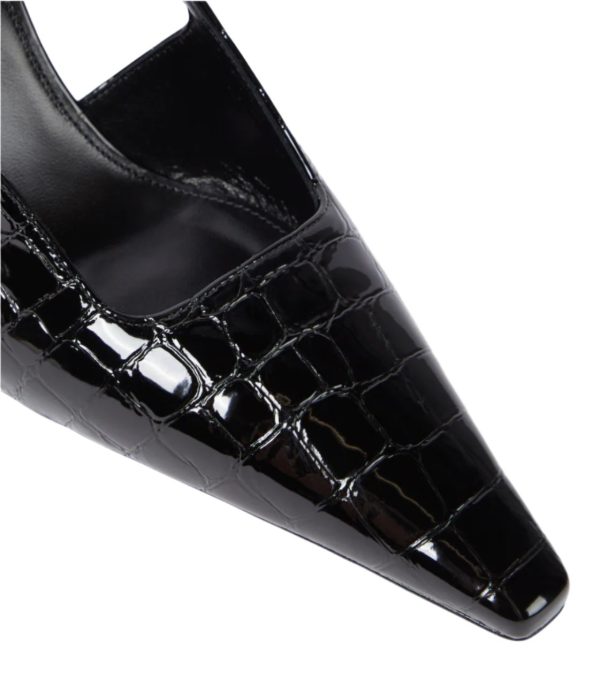 Blake croc-effect leather slingback pumps Blake croc-effect leather slingback pumps
