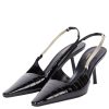 Blake croc-effect leather slingback pumps Blake croc-effect leather slingback pumps