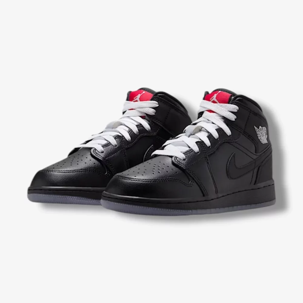Air Jordan 1 Mid BG Black White Wolf Grey