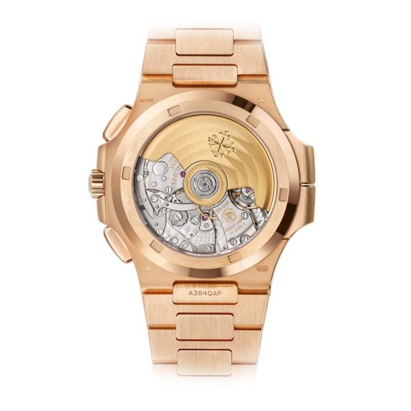 ᐉ Patek Philippe 5990/1R-001 Nautilus Travel Time Chronograph 18k Rose gold Watch Price ⇒ Mio Jewelry